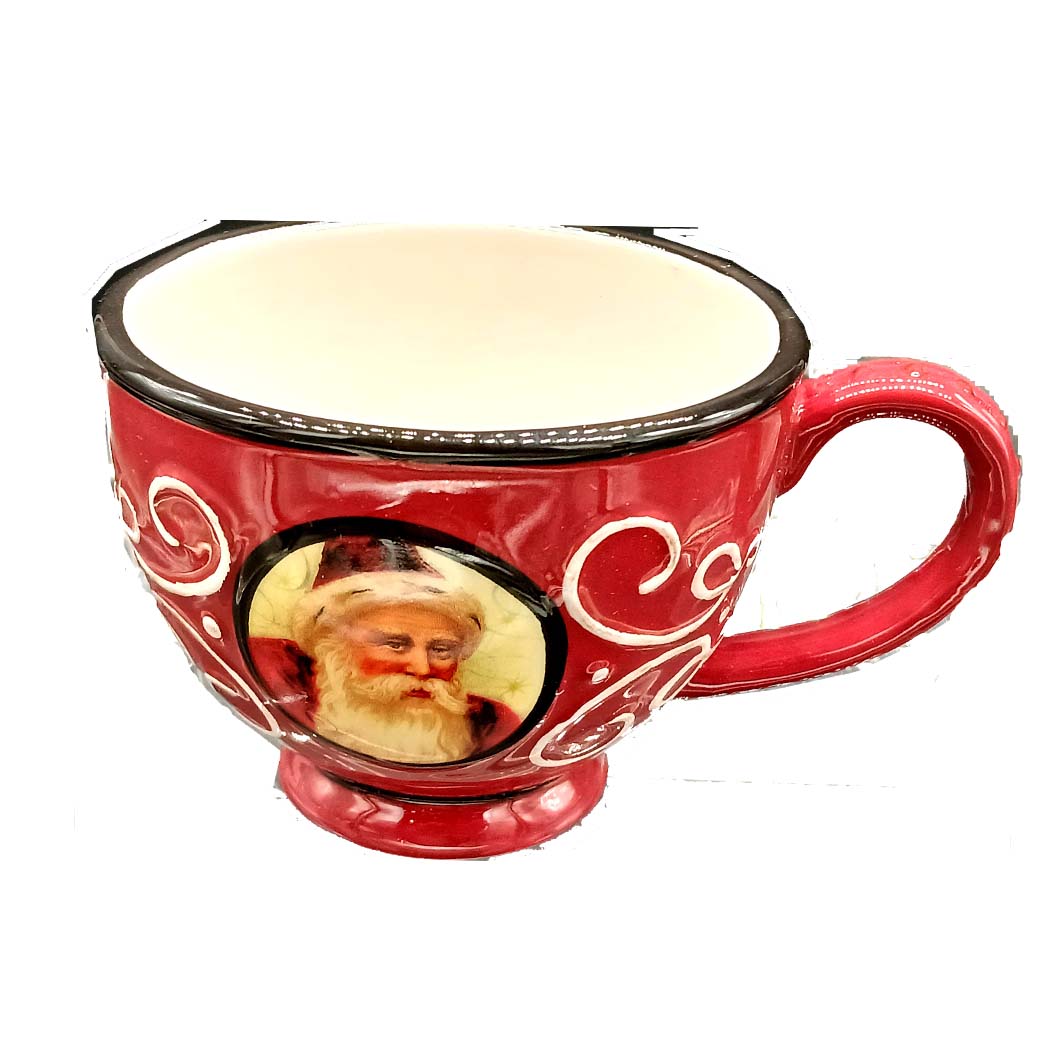 VINTAGE SANTA FACE CERAMIC MUG