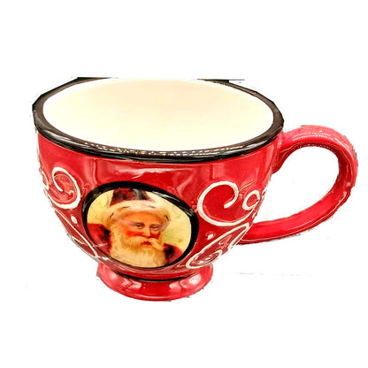 VINTAGE SANTA FACE CERAMIC MUG
