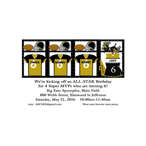 4 LOCKERS CUSTOM INVITATION