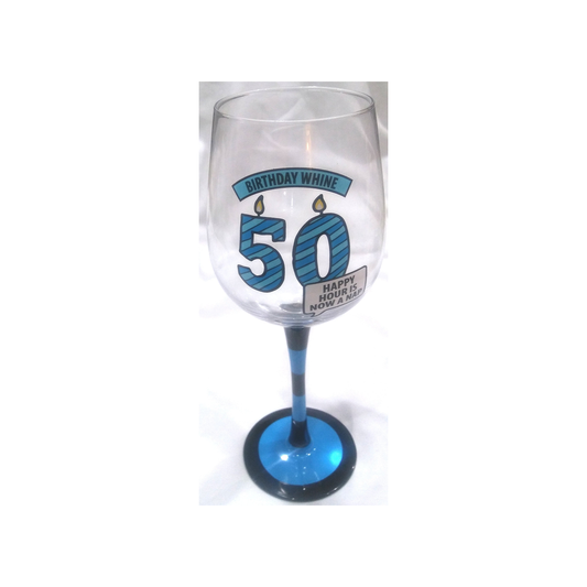50TH BIRTHDAY WINE GLASS