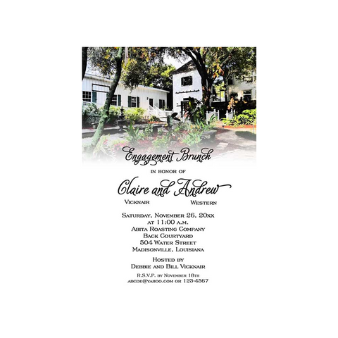 ABITA ROASTING COMPANY CUSTOM INVITATION