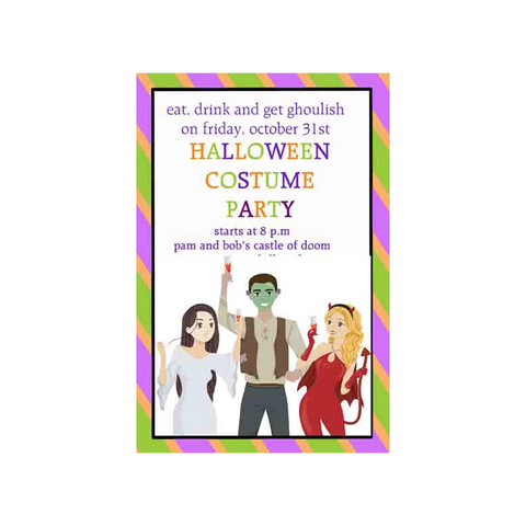 ADULTS IN COSTUMES CUSTOM INVITATION