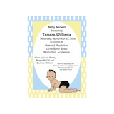 AFRO-AMERICAN BABY BOY CUSTOM INVITATION