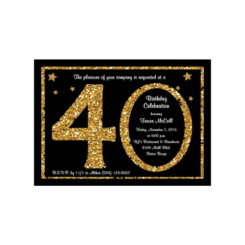 AGE OF GLITTER CUSTOM INVITATION