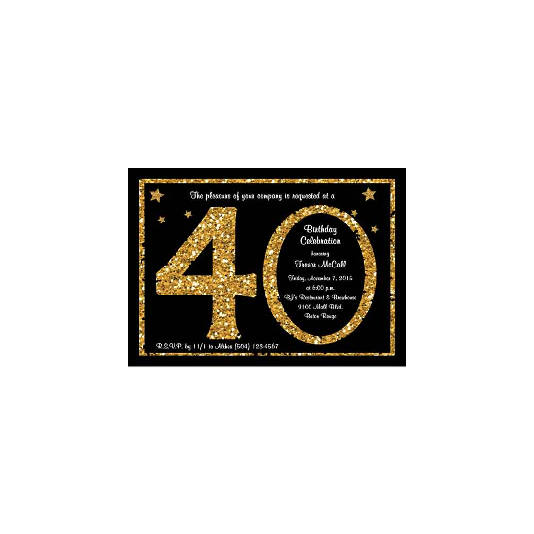 AGE OF GLITTER CUSTOM INVITATION
