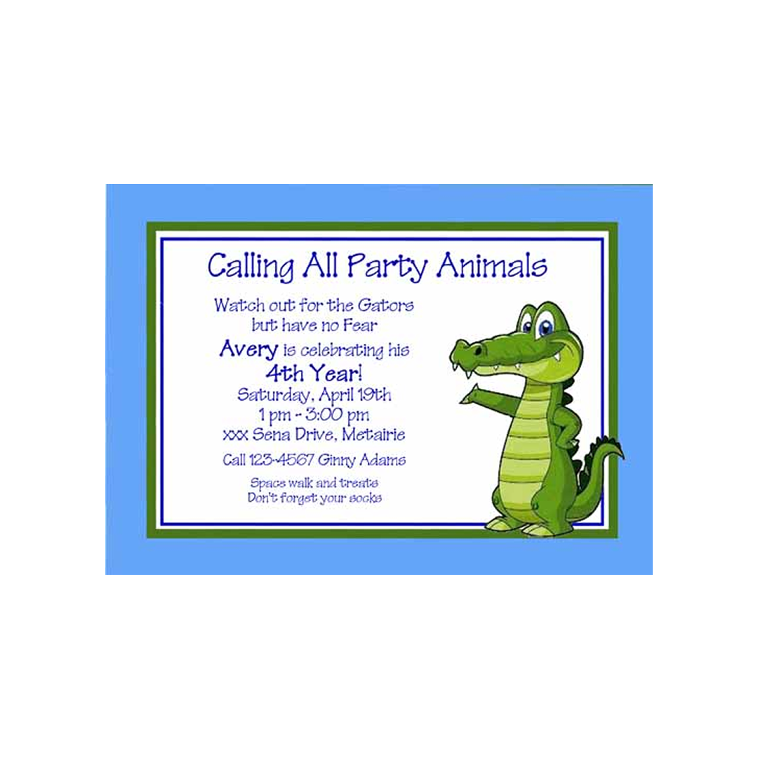 ALLIGATOR WATCH CUSTOM INVITATION