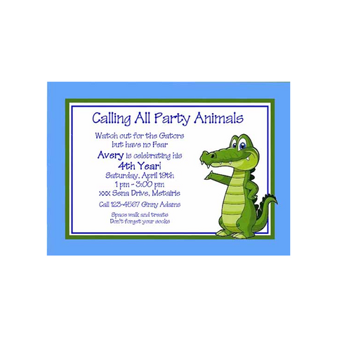ALLIGATOR WATCH CUSTOM INVITATION