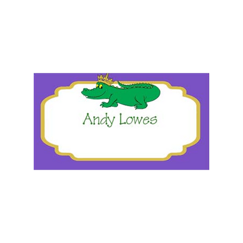 ALLIGATOR WITH CROWN PERSONALIZED GIFT OR CALLING CARDS