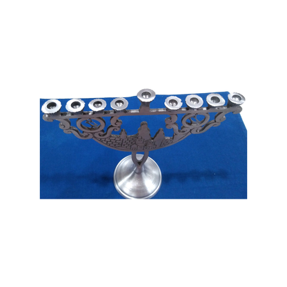 ALUMINUM JERUSALEM STARS MENORAH