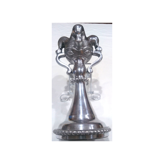 ALUMINUM JESTER  CANDLE HOLDER