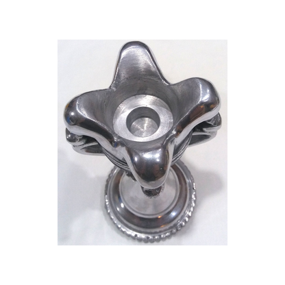 ALUMINUM JESTER  CANDLE HOLDER
