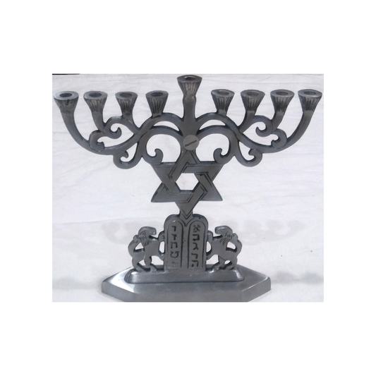 ALUMINUM LUCHOT MENORAH