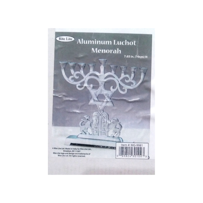 ALUMINUM LUCHOT MENORAH