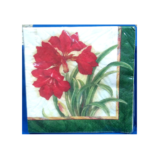 AMARYLLIS DINNER PAPER NAPKINS