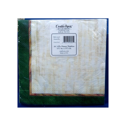AMARYLLIS DINNER PAPER NAPKINS