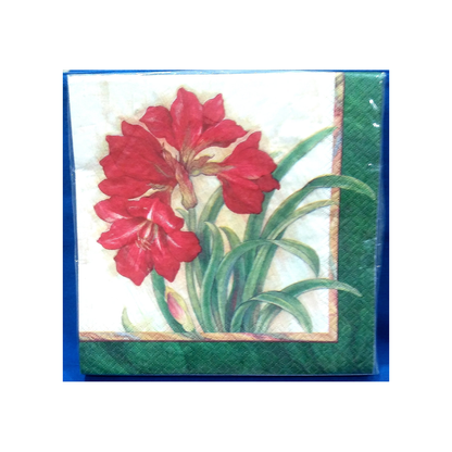 AMARYLLIS LUNCHEON PAPER NAPKINS