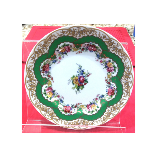 ANTIQUE SERVES GREEN PLATE