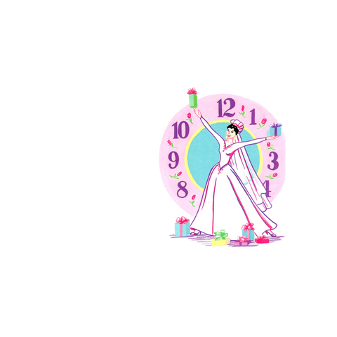 AROUND THE CLOCK - BLANK STOCK INVITATIONS