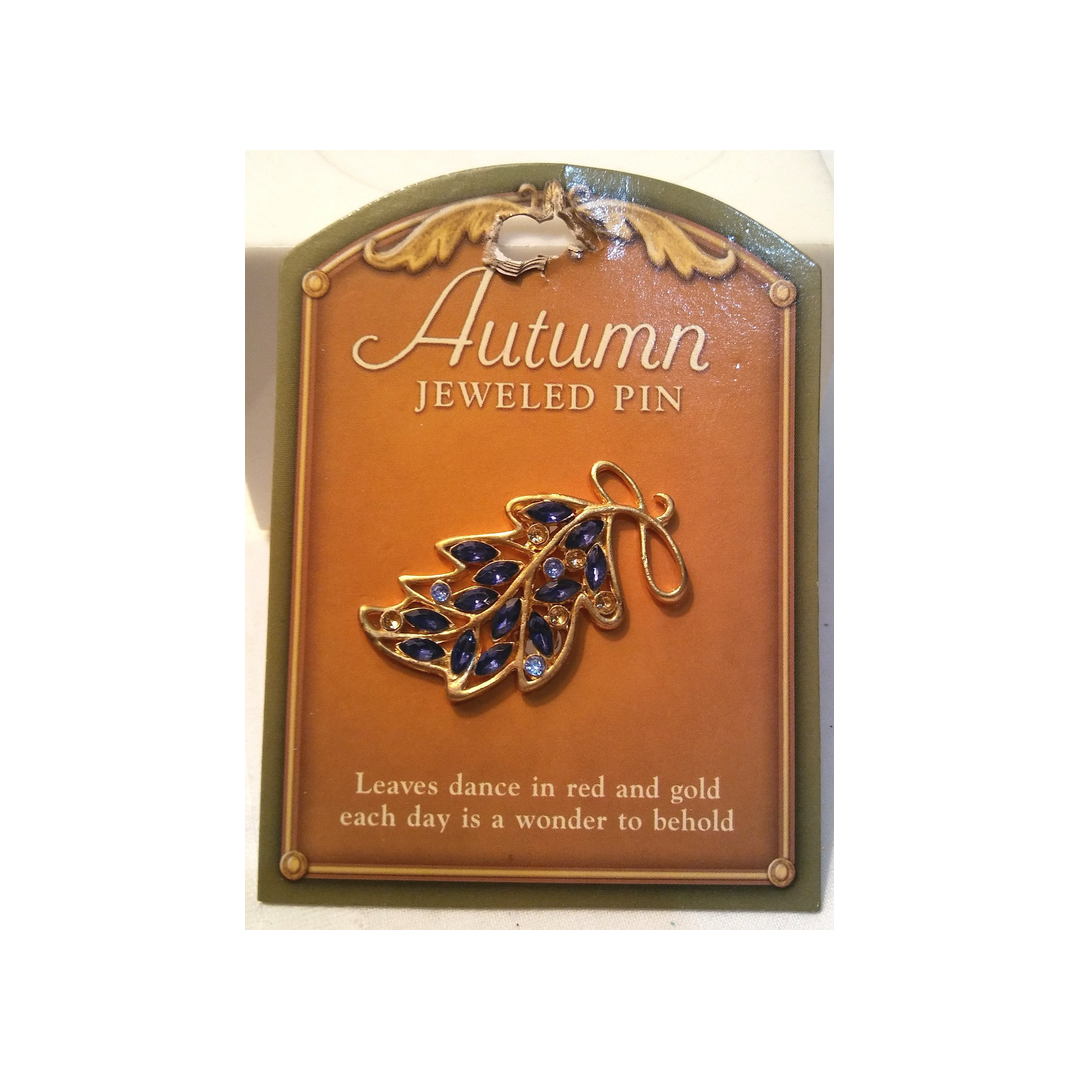 AUTUMN JEWELED PIN/BROOCH