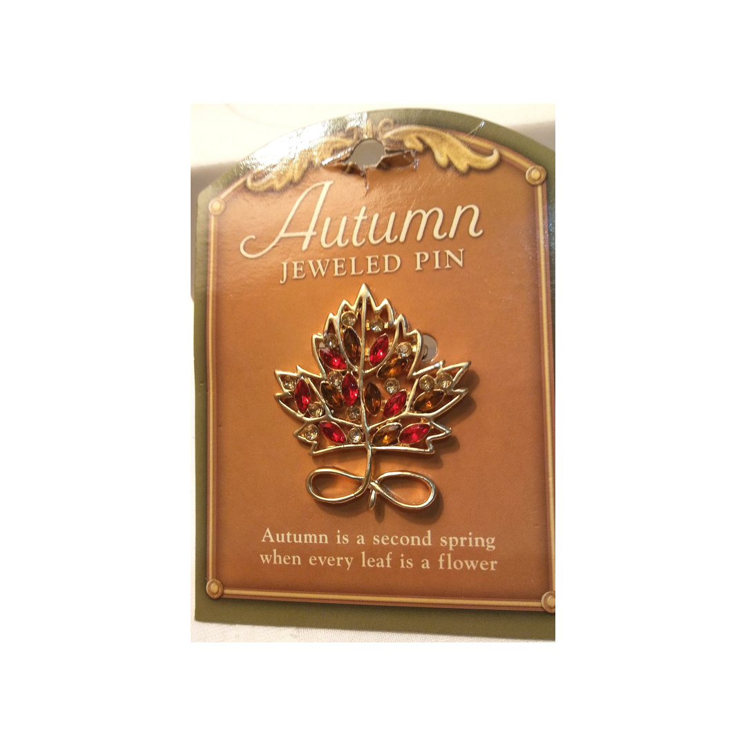 AUTUMN JEWELED PIN/BROOCH