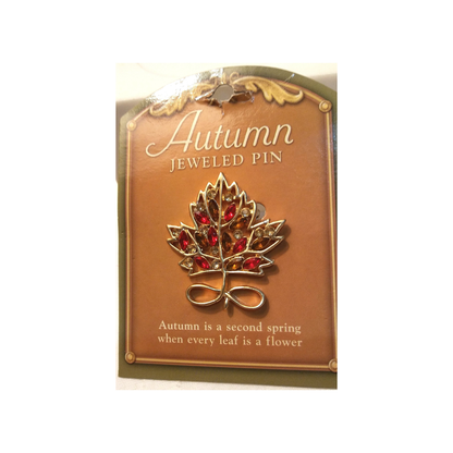 AUTUMN JEWELED PIN/BROOCH