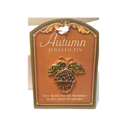 AUTUMN JEWELED PIN/BROOCH