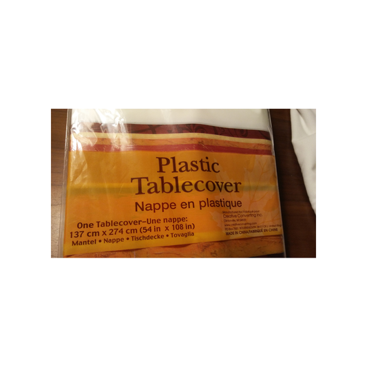 AUTUMN'S GIFT PLASTIC TABLECLOTH