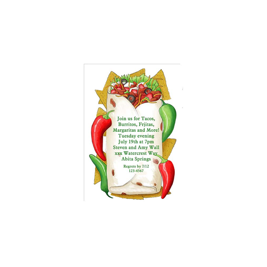 A BURRITO MEAL CUSTOM INVITATION