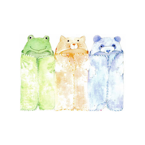BABY ANIMAL TOWELS - BLANK STOCK INVITATION