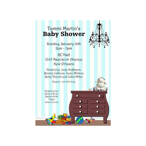 BABY DRESSER CUSTOM INVITATION