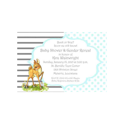 BABY FAWN CUSTOM INVITATION