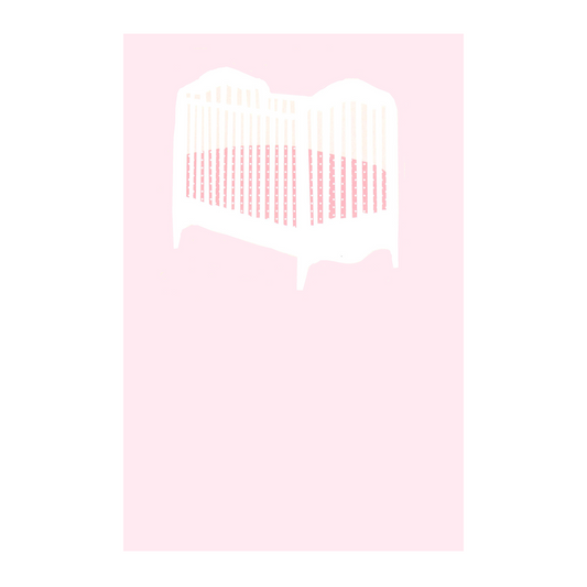 BABY GIRL CRIB - BLANK STOCK INVITATION