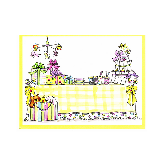 BABY SHOWER TABLE - BLANK INVITATION