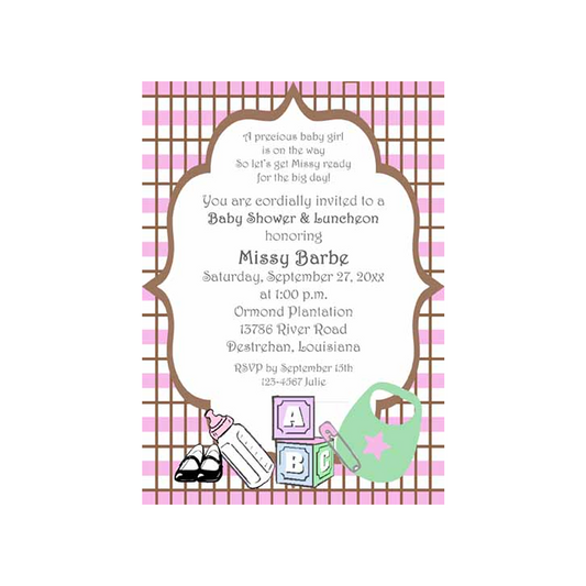BABY GIRL & BOY THINGS CUSTOM INVITATION