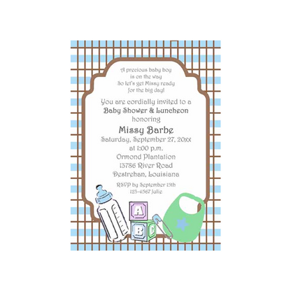 BABY GIRL & BOY THINGS CUSTOM INVITATION