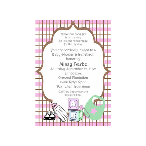 BABY GIRL & BOY THINGS CUSTOM INVITATION