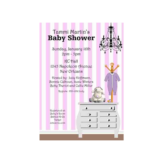 BABY DRESSER CUSTOM INVITATION