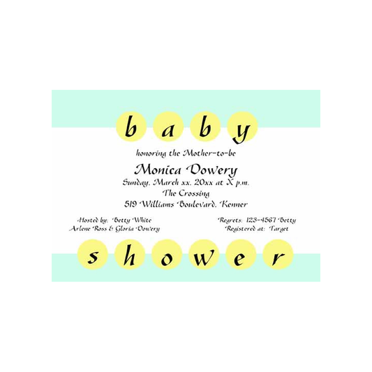 BABY SHOWER IN CIRCLES CUSTOM INVITATION
