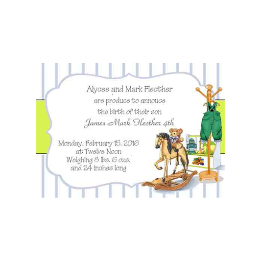BABY'S ROOM CUSTOM INVITATION