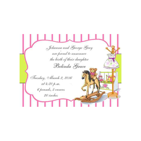BABY'S ROOM CUSTOM INVITATION