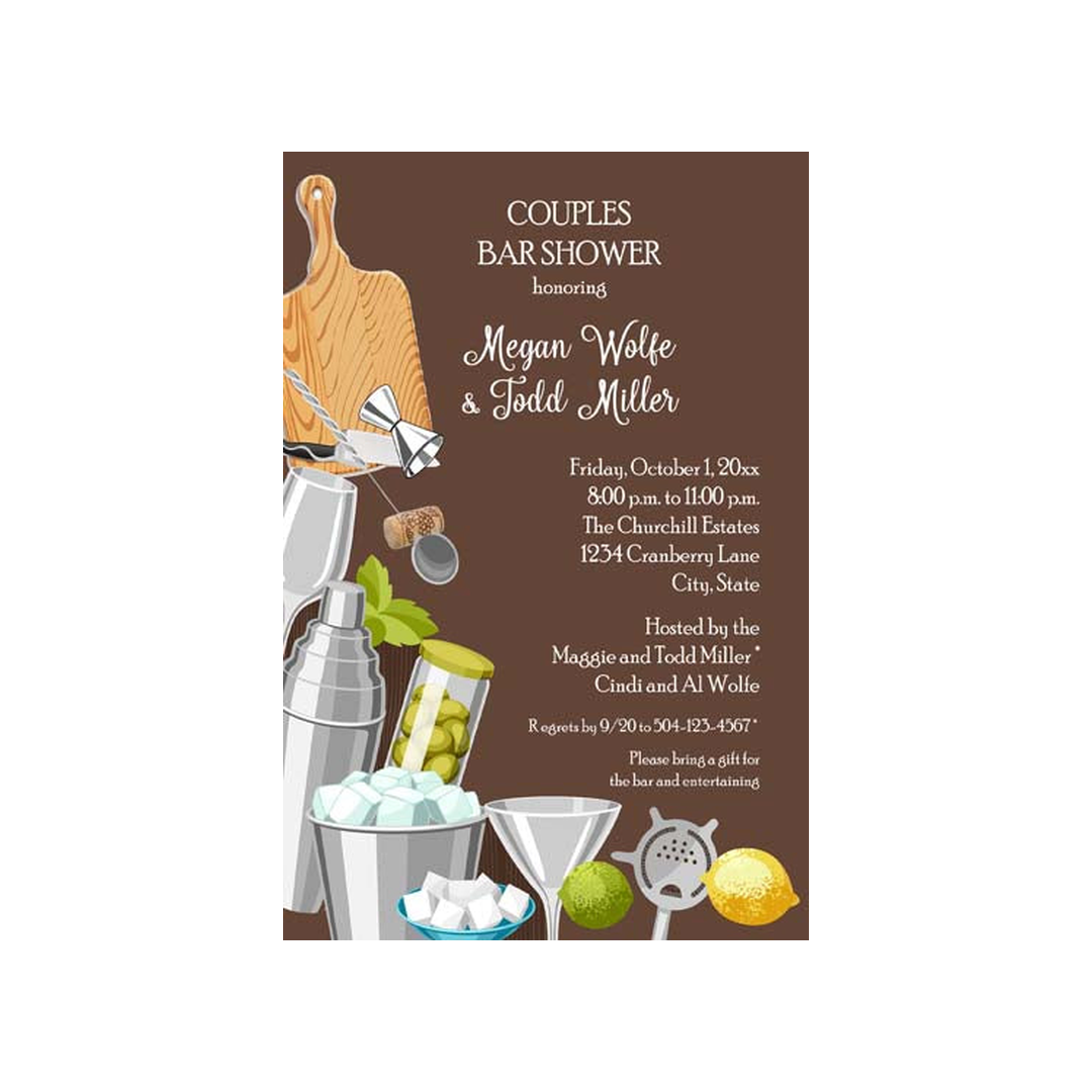 BAR ACCENTS CUSTOM INVITATON