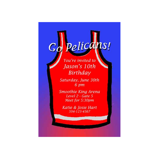 BASKETBALL JERSEY CUSTOM INVITATION