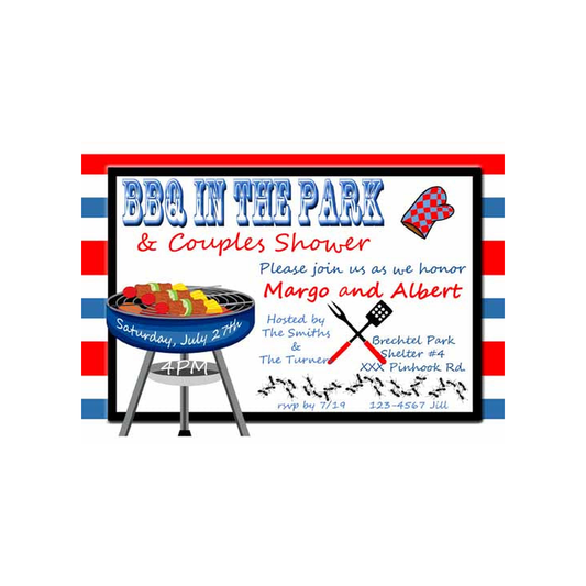 BBQ AND ANTS CUSTOM INVITATION