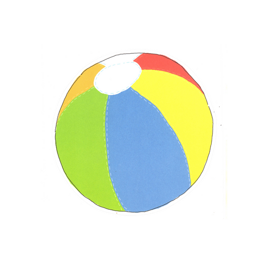 BEACH BALL - BLANK INVITATION