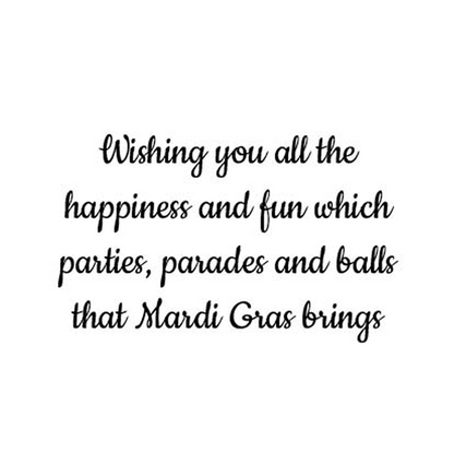 BEADS AND BEADS - MARDI GRAS GREETING CARD