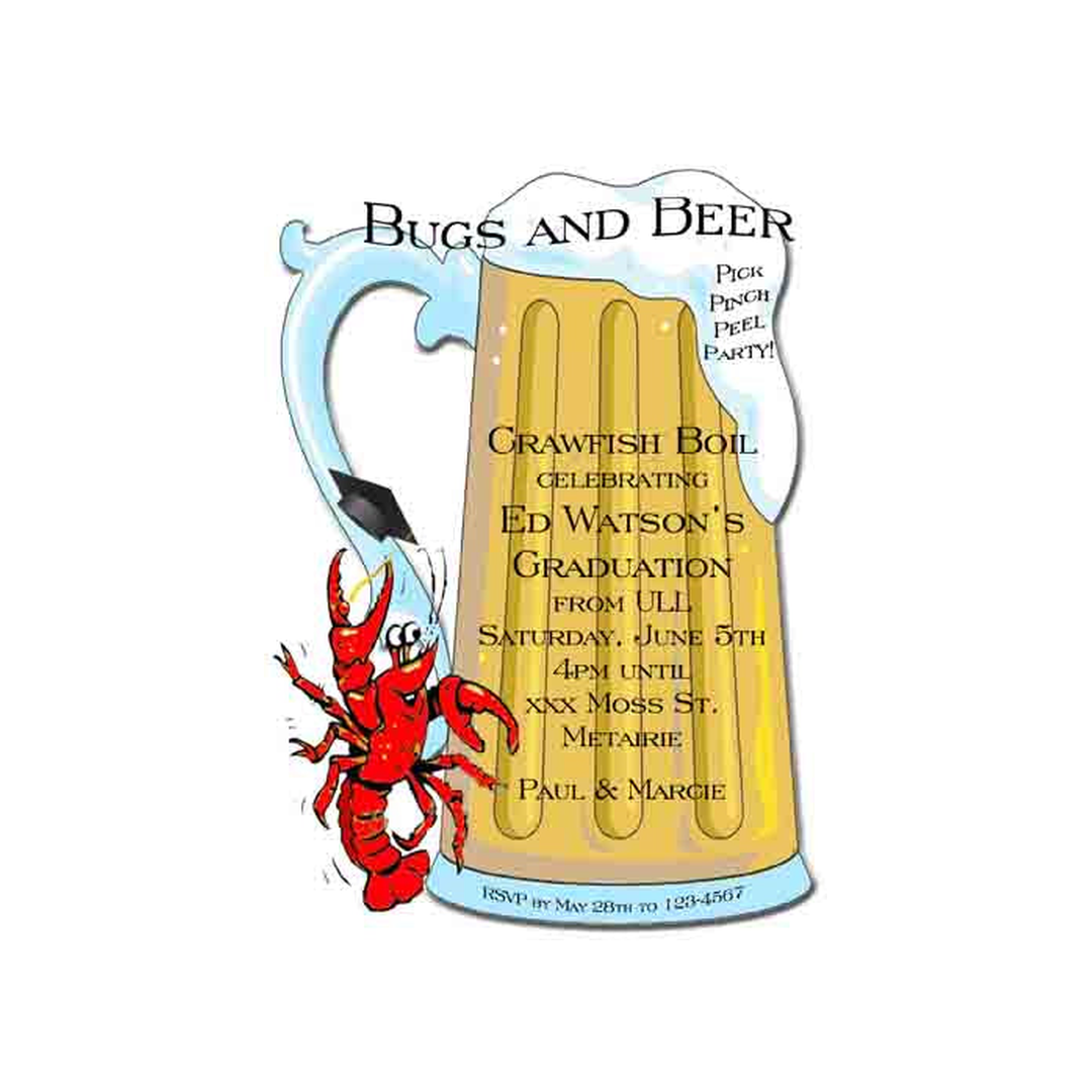 BEER AND BUGS CUSTOM INVITATION