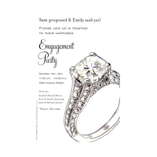 BIG SPARKLE RING - BLANK STOCK INVITATION