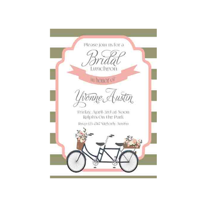 BIKE FOR 2 CUSTOM INVITATION