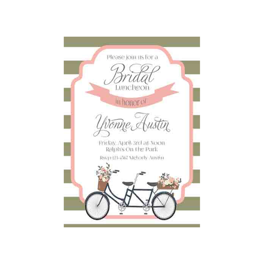 BIKE FOR 2 CUSTOM INVITATION