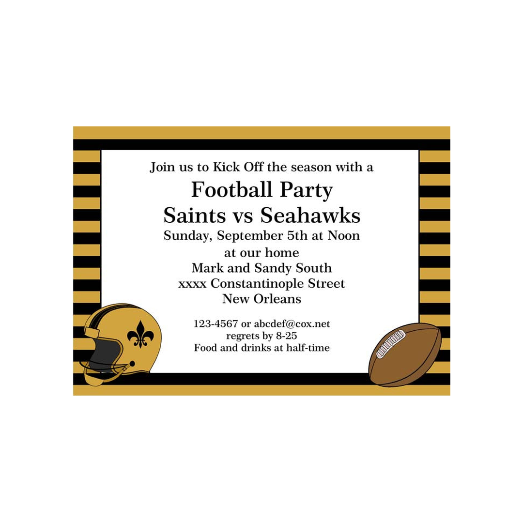 BLACK AND GOLD STRIPES CUSTOM INVITATION